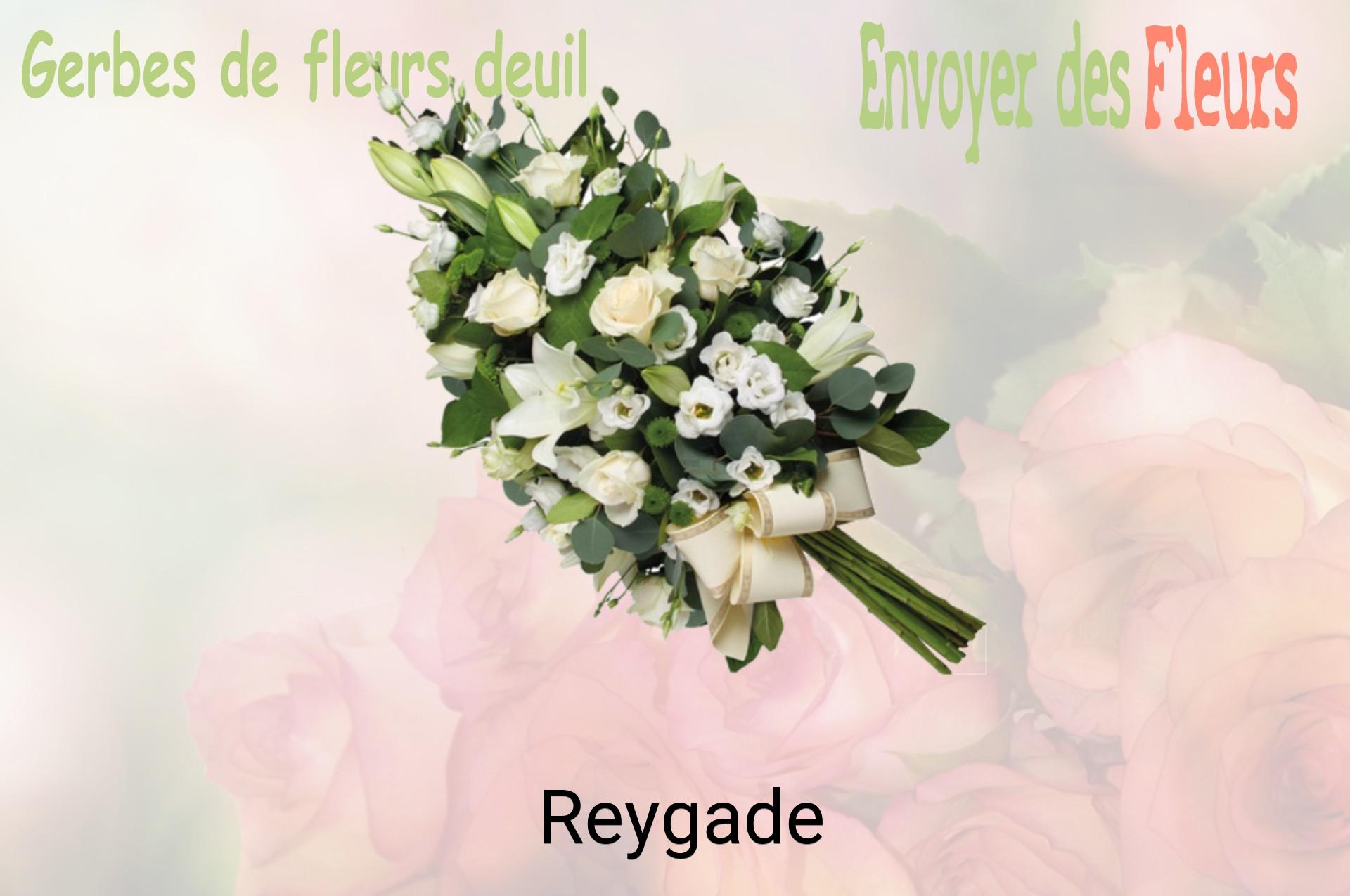 Gerbe de fleurs de deuil livrée à Reygade